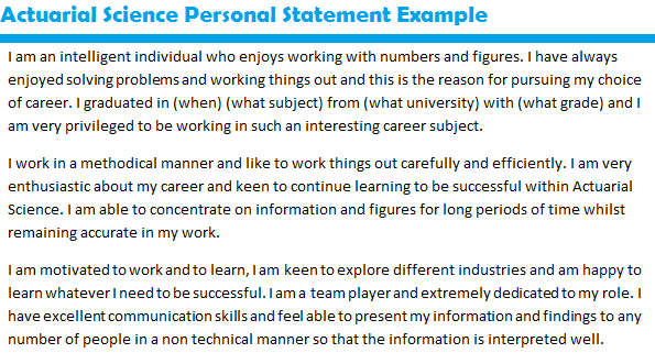 Job Application Personal Statement Samples Personal Statement Sample