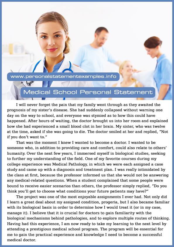 great medical school personal statement examples