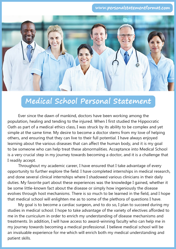 creative medical school personal statement