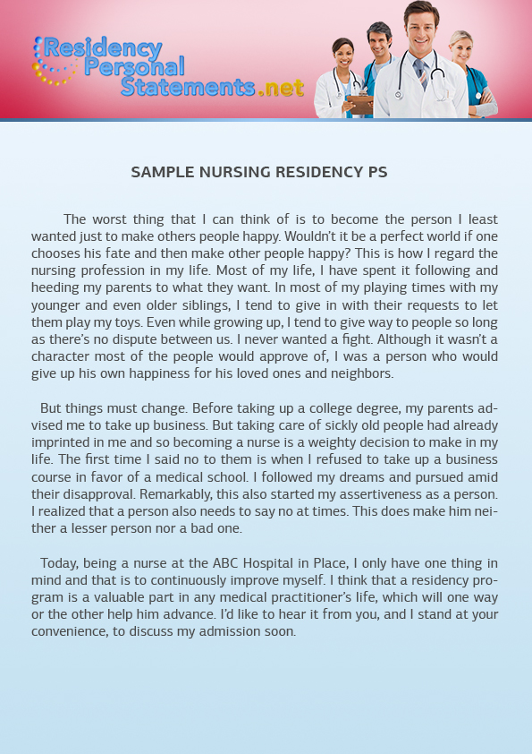 personal statement examples in nursing